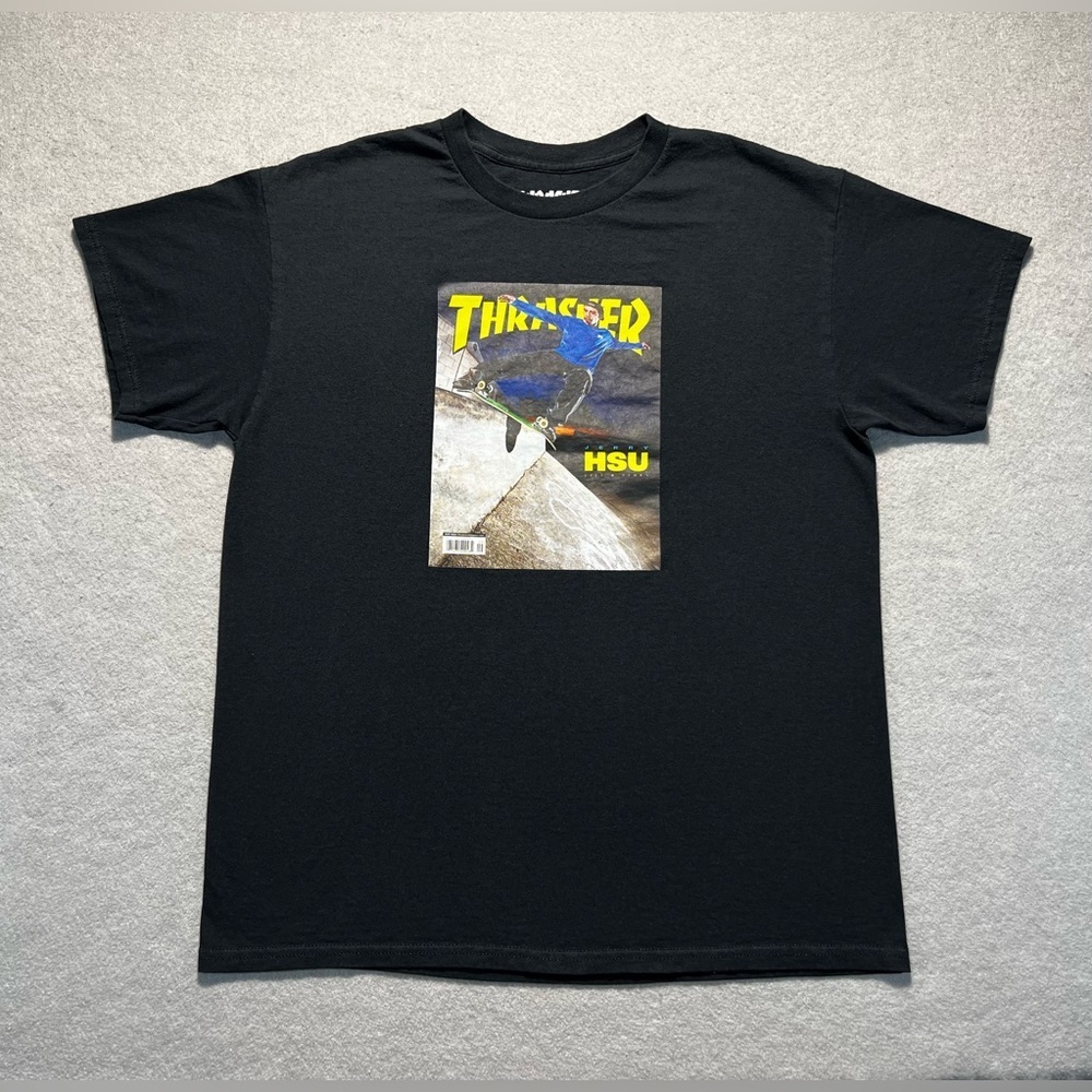Thrasher Magazine Kevin Hsu Cover Graphic T-Shirt Black Men’s Large Skater